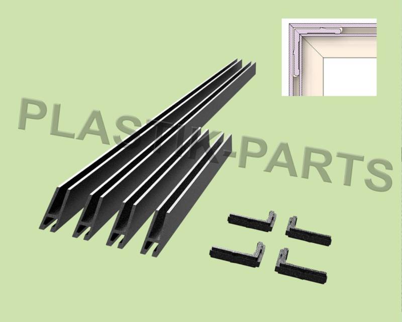 Plastik Parts Fensterbeschlag Fensterrahmen Kellerfenster Komplettsatz Bausatz 266mm 729mm 829mm von Plastik Parts