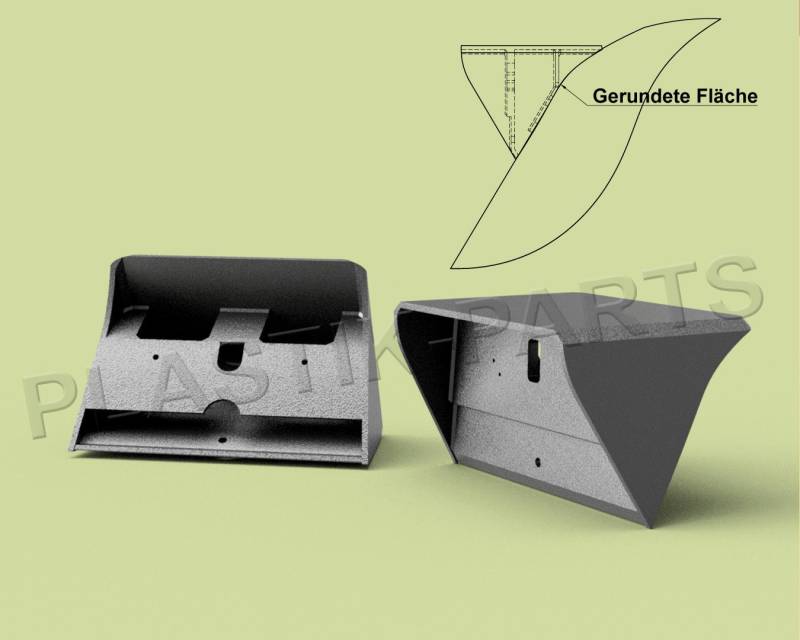 Plastik Parts Frontscheibenabdeckung Fendt Schlusslichthalter 102 106 600 H275900020010 H144700040030 von Plastik Parts