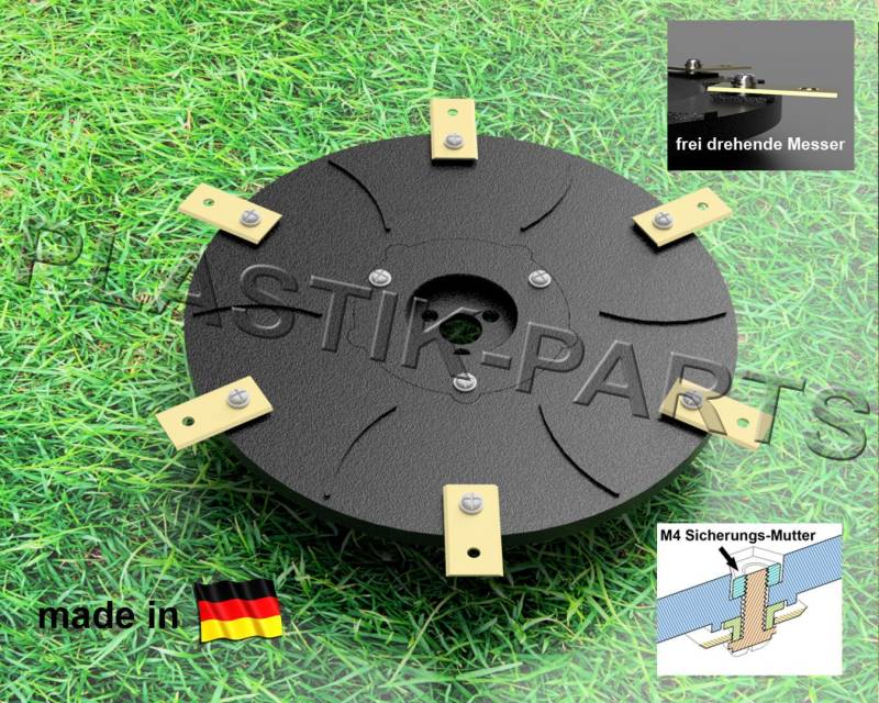 Plastik Parts Mährobotermesser Messerscheibe 6 Klingen Messerteller Gardena Sileno + R100 R130 R160 von Plastik Parts