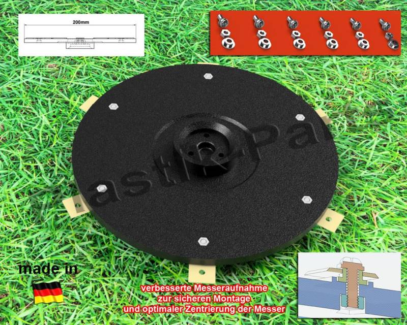 Plastik Parts Mährobotermesser Messerscheibe 6 Klingen Messerteller Gardena Sileno Life 15101-20 von Plastik Parts