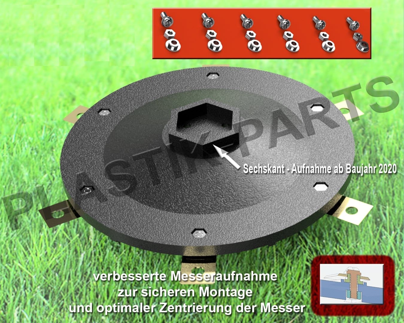 Plastik Parts Mährobotermesser Messerscheibe 6 Klingen Messerteller Landxcape LX791 LX792 LX799 LX835 Plastik Parts Mährobotermesser Messerscheibe 6 Klingen Messerteller Landxcape LX791 LX792 LX799 LX835 von Plastik Parts
