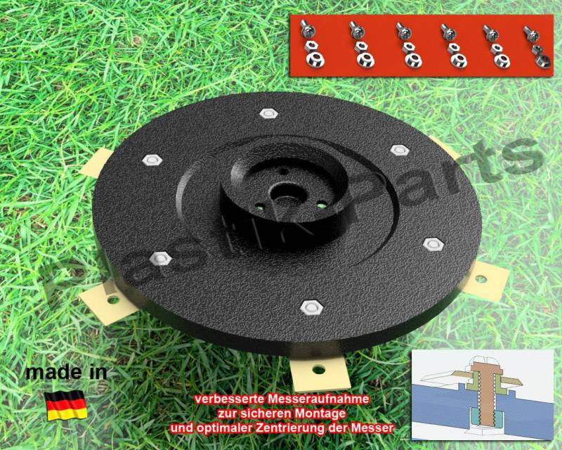Plastik Parts Mährobotermesser Messerscheibe 6 Klingen Messerteller McCulloch ROB S400 ROB S600 S800 von Plastik Parts