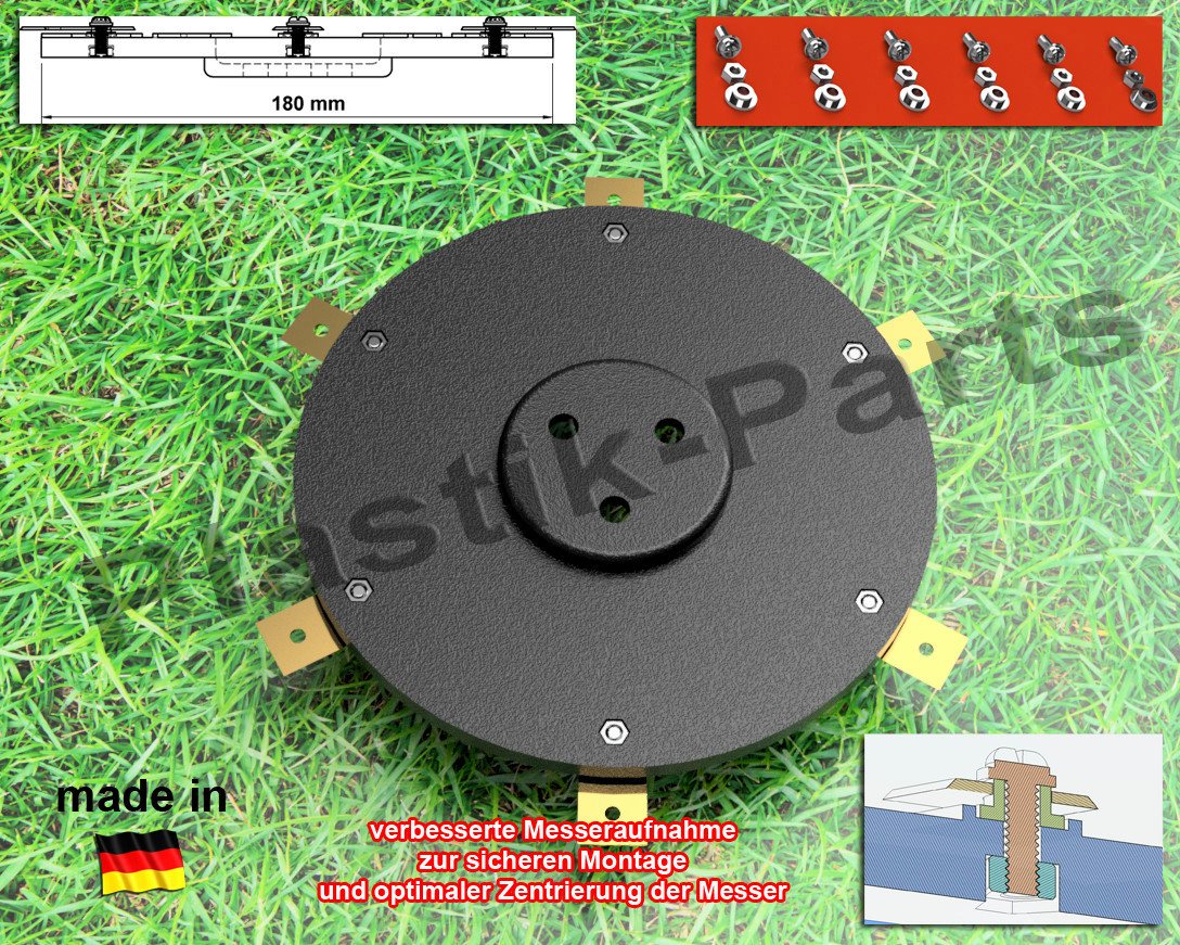 Plastik Parts Mährobotermesser Messerscheibe 6 Klingen Messerteller WORX Landroid L1500 WR153E WR155E Plastik Parts Mährobotermesser Messerscheibe 6 Klingen Messerteller WORX Landroid L1500 WR153E WR155E von Plastik Parts