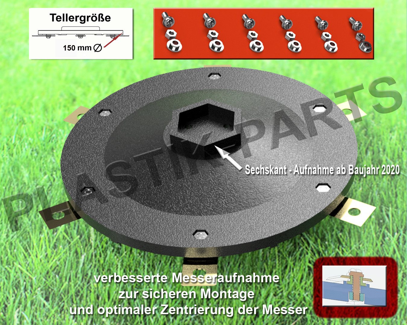 Plastik Parts Mährobotermesser Messerscheibe 6 Klingen Messerteller WORX WR141E WR143E WR165E WR167E Plastik Parts Mährobotermesser Messerscheibe 6 Klingen Messerteller WORX WR141E WR143E WR165E WR167E von Plastik Parts