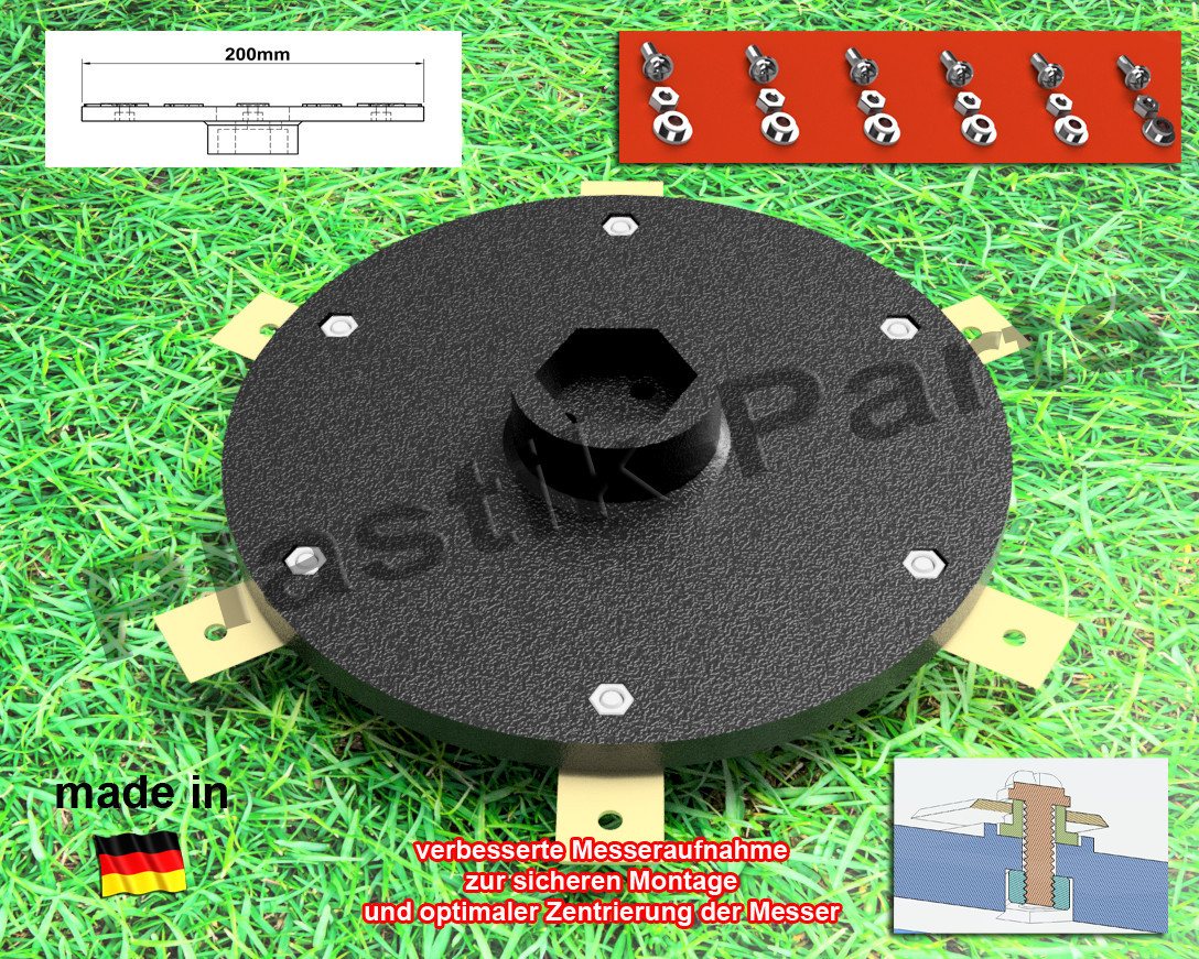 Plastik Parts Mährobotermesser Messerscheibe 6 Klingen Messerteller für Powerworks P10 P15 Mähroboter Plastik Parts Mährobotermesser Messerscheibe 6 Klingen Messerteller für Powerworks P10 P15 Mähroboter von Plastik Parts