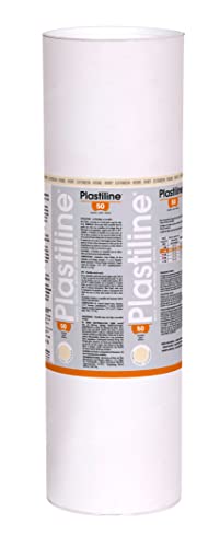 Plastiline 10150T – Plastiline-Tube – Modelliermasse, hohe Präzision – Modellieren, Schnitzen, Formen – Härtegrad 50 (weich) – 10 kg – elfenbeinfarbener Farbton. Hergestellt in Frankreich von PLASTILINE