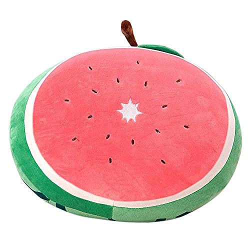 Plastimyr - Kinderkissen Wassermelone | Dekoratives Babykissen in kreisrunder Wassermelonenform | Grüne und rosa Farben von Plastimyr