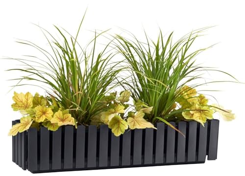 Gardenico Blumenkasten Fency 75 cm, anthrazit/grau von Plastkon