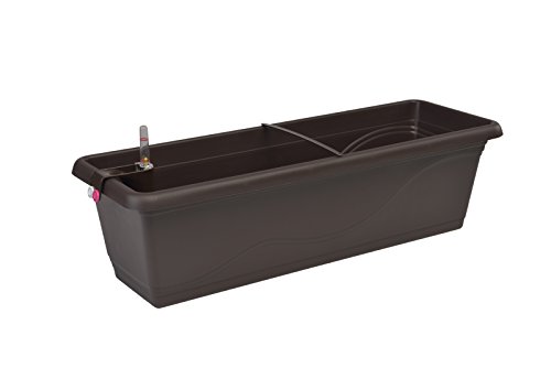 Gardenico Selbstbewässerung Blumenkasten Smart System Fantazie 40 cm, braun von Plastkon