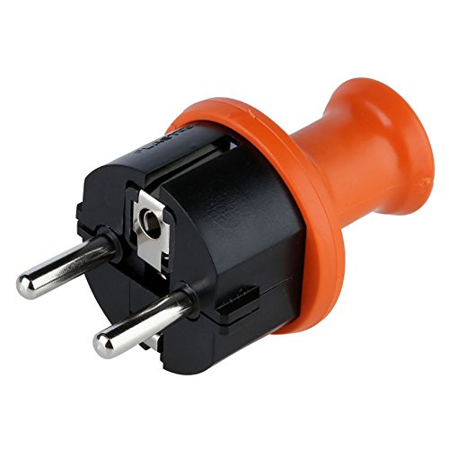 Schukostecker Gummi Orange WT-40H 230V (Schukostecker Gummi Orange) von Plastrol