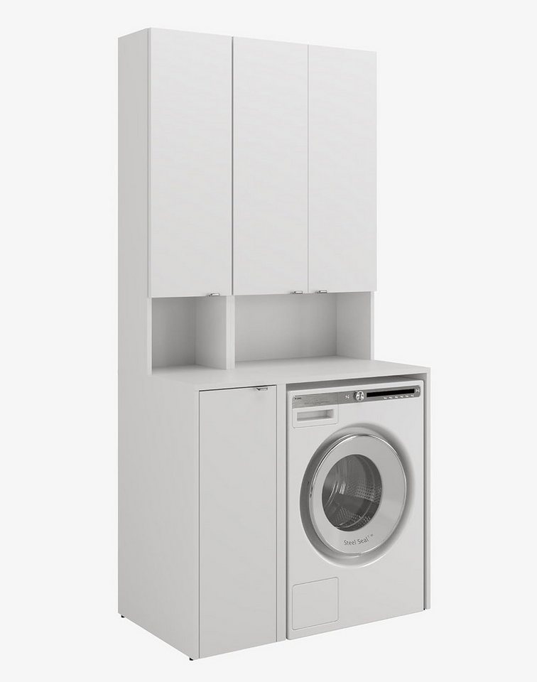 Platan Room Badezimmer-Set Waschmaschinenschrank 65 cm breit und Hochschrank 33 cm breit, Badschrank Aufbewahrungsschrank für Bad, Hoch Schrank Schmal Platan Room Badezimmer-Set Waschmaschinenschrank 65 cm breit und Hochschrank 33 cm breit, Badschrank Aufbewahrungsschrank für Bad, Hoch Schrank Schmal von Platan Room