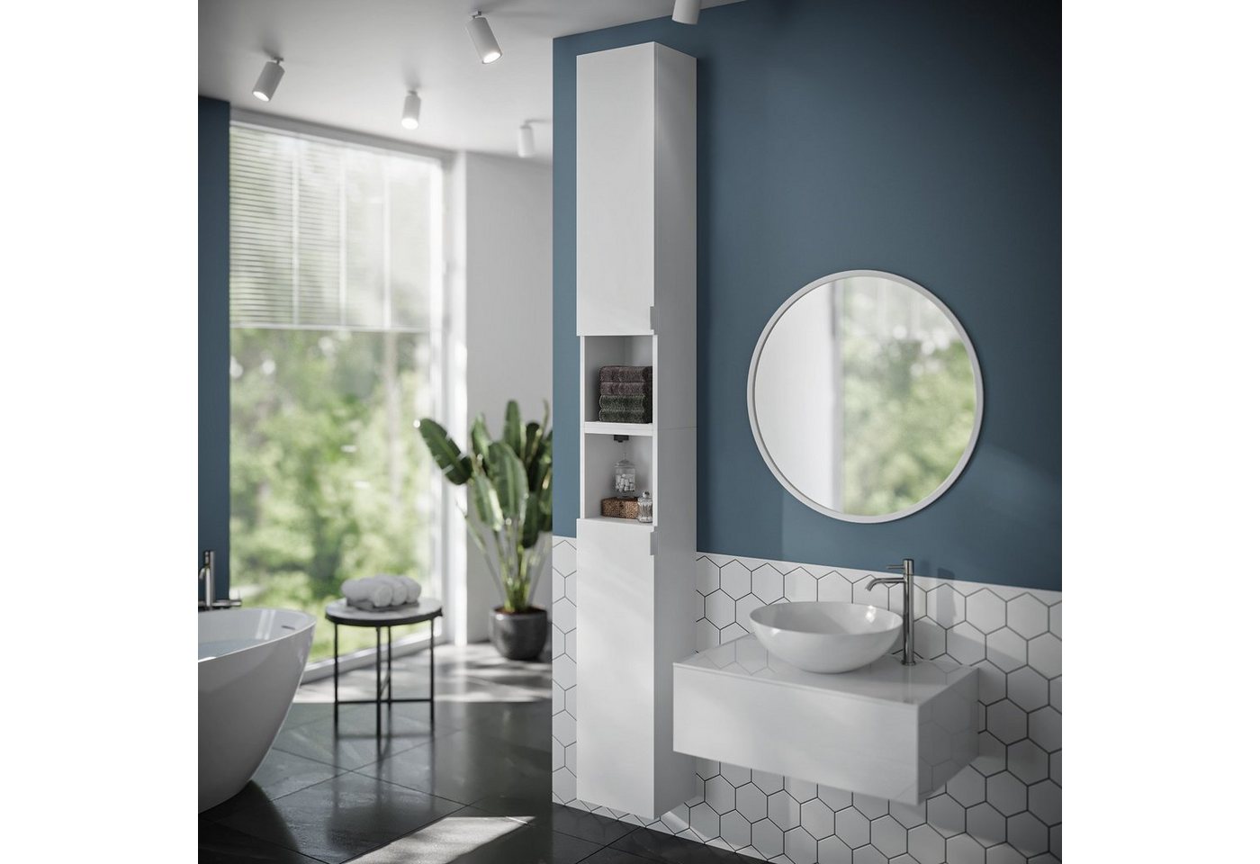 Platan Room Hochschrank Lisboa Badezimmerschrank Hängeschrank 60 cm 90 cm 120 cm 150 cm von Platan Room