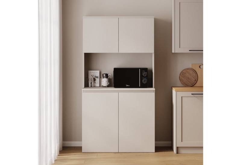 Platan Room Küchenbuffet Küchenschrank Buffetschrank ESTER Sideboard mit Arbeitsplatte 100x50 cm Küchenvitrine Küchenschrank von Platan Room