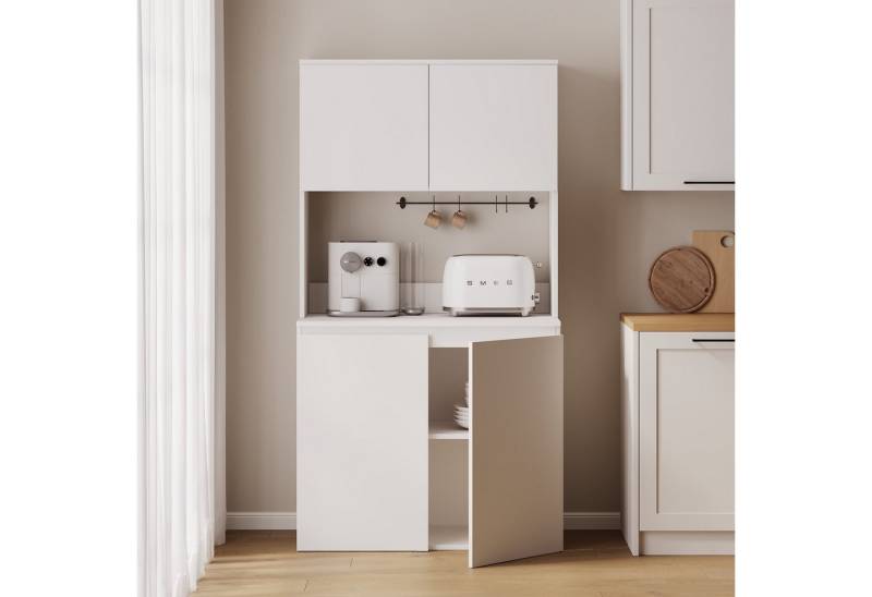 Platan Room Küchenbuffet Küchenschrank Buffetschrank ESTER Sideboard mit Arbeitsplatte 100x50 cm Küchenvitrine Küchenschrank von Platan Room