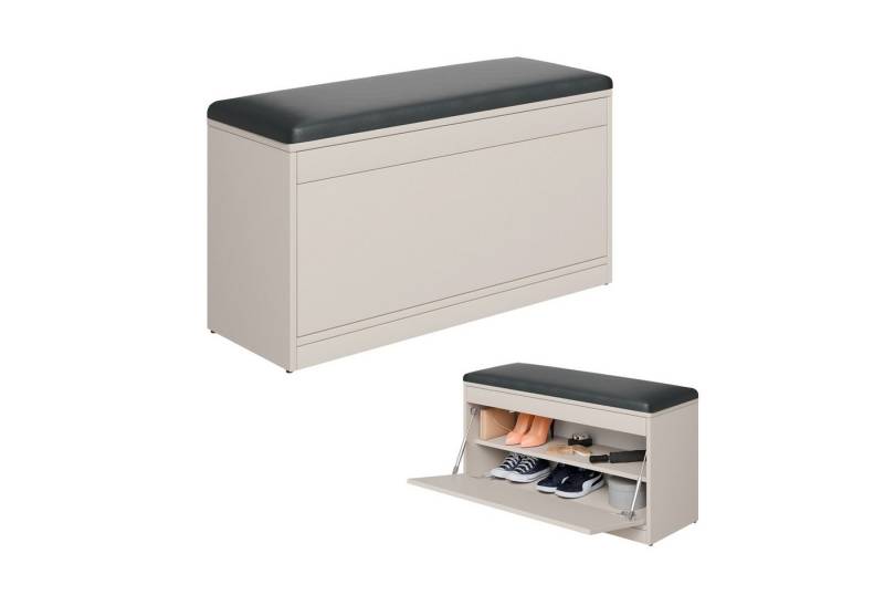 Platan Room Schuhschrank Schuhregal mit Sitzkissen, Schuhkommode, Schuhbank 100 cm Kaschmir von Platan Room