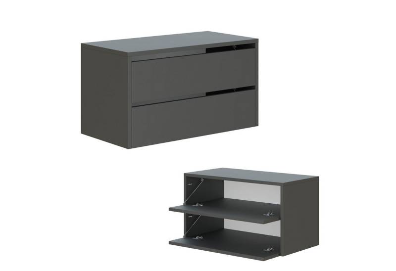 Platan Room Schuhschrank Toledo Schuhkommode Schuhregal 80 cm breit Flurschrank mit 2/4 Ablagen bis zu 16 Paar von Platan Room