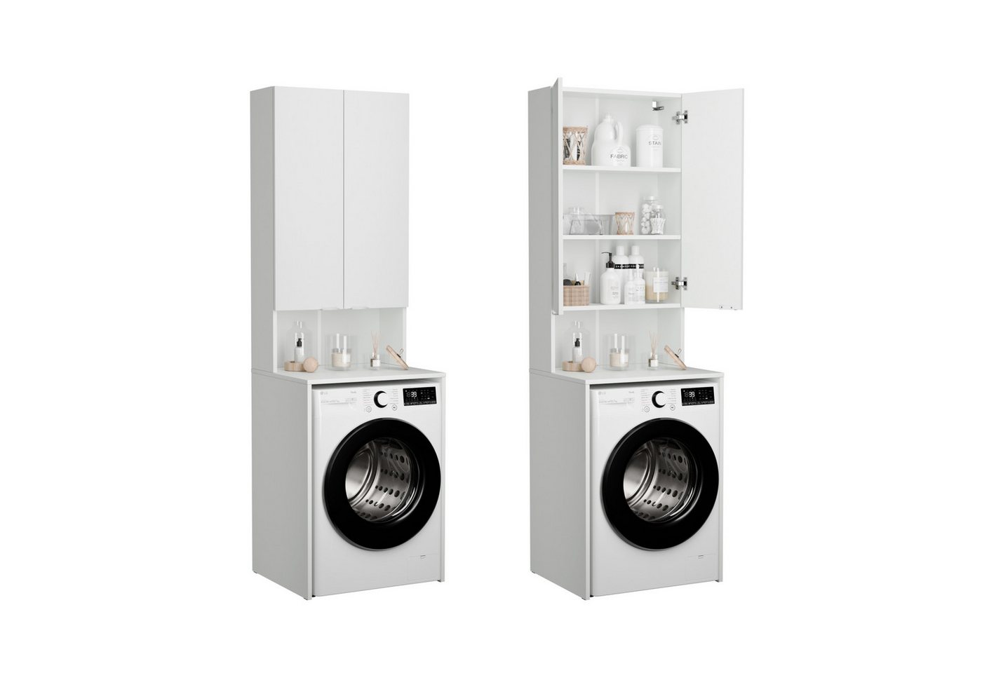 Platan Room Waschmaschinenumbauschrank Badschrank LORA Waschmaschinenschrank Badezimmer Hochschrank 210 x 65 x 50 cm von Platan Room