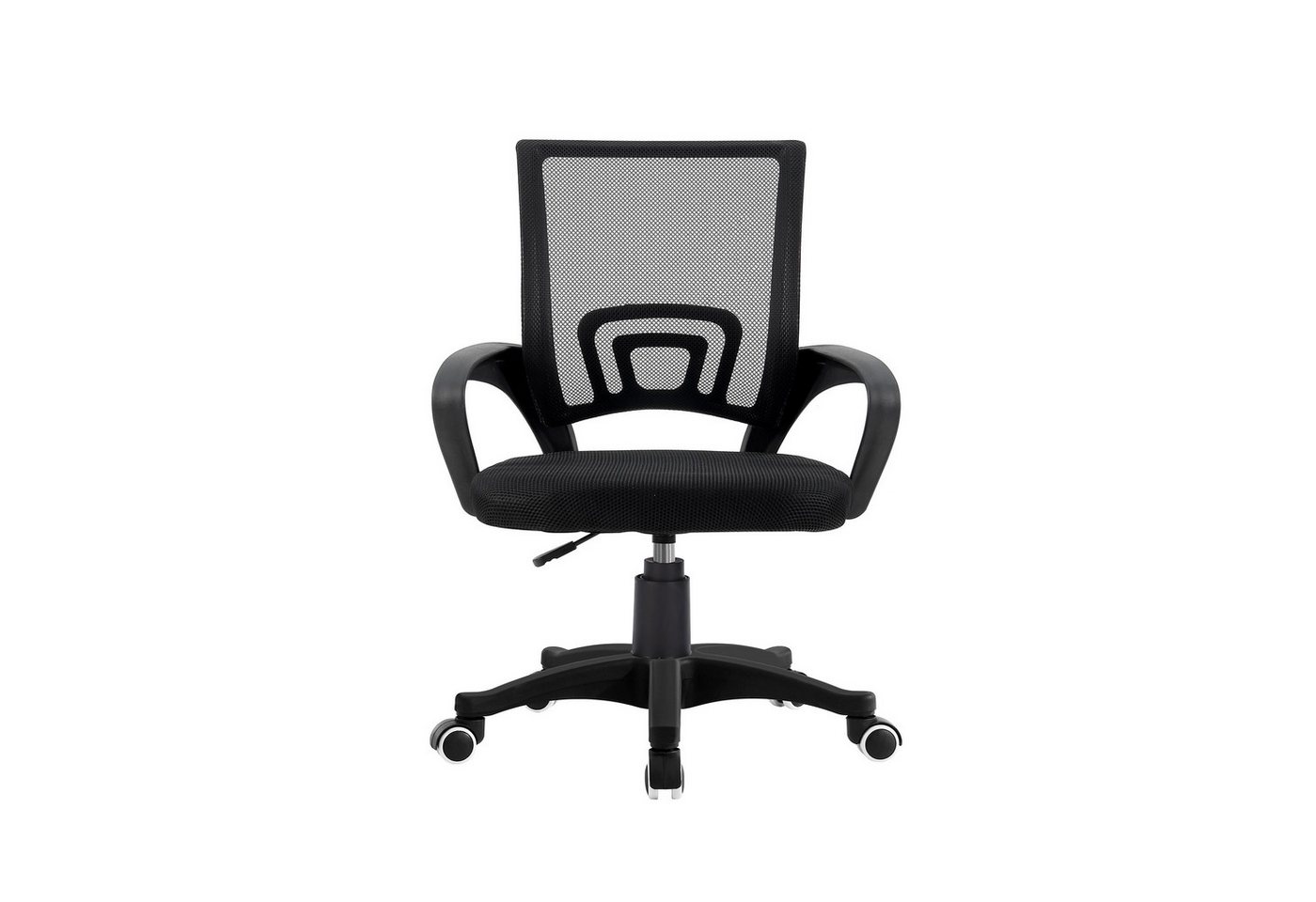 Platinet Bürostuhl Moderner Bürostuhl mit Rollen & Netzrücken, höhenverstellbar - Schwarz (1 St) von Platinet