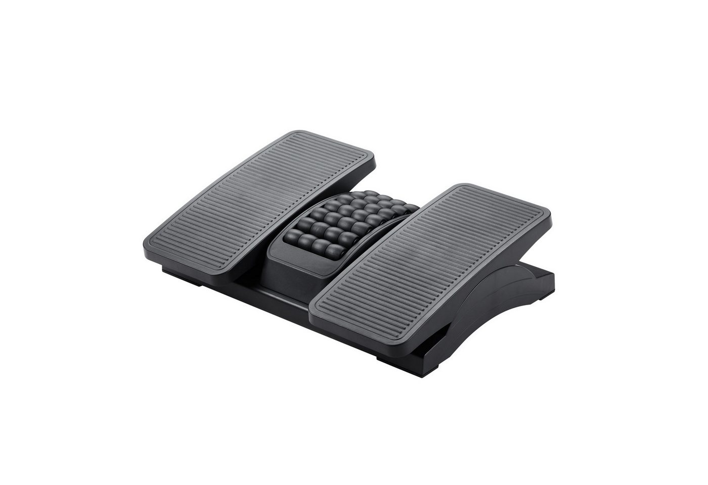 Platinet Fußstütze Ergonomischer Fußhocker mit individuellen Fuß-Einstellungen, Massagerollen und rutschfeste Fläche für ergonomisches Sitzen von Platinet