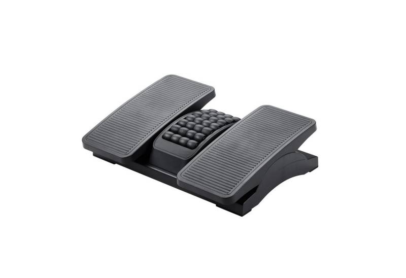Platinet Fußstütze Ergonomischer Fußhocker mit individuellen Fuß-Einstellungen, Massagerollen und rutschfeste Fläche für ergonomisches Sitzen von Platinet
