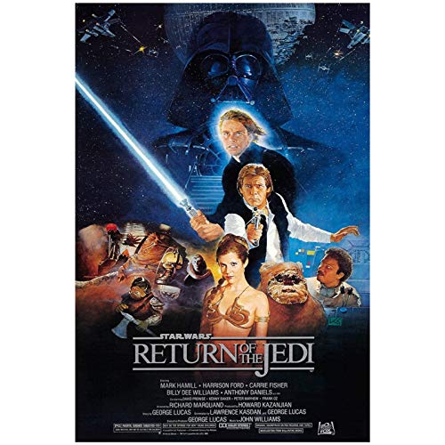 Metall-Film-Poster, Motiv Star Wars Return Jedi, Aluminiumschild, Wandkunst, Türschild, Filmzimmer, Männerhöhle, fast A4, Größe 280 x 190 mm von Platinum Place