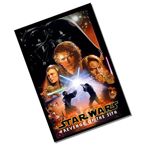 Star Wars Rache of the Sith Metall Blechschild Türschild Aluminium Wandbild Episode III Filmposter TV Film Room Man Cave Design 1 ca. A6 Größe 150x100mm von Platinum Place