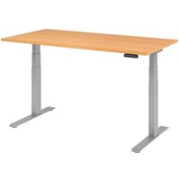 Hammerbacher Sitz-Steh-Schreibtisch el.160x80cm Buche von Hammerbacher