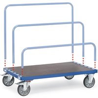 fetra® Plattenwagen, ohne Bügel, Ladefläche BxT 1.600 x 800 mm, Tragkraft 750 kg von fetra®