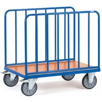 fetra® Plattformwagen, 2-seitig mit vertikalen Rohrstreben, Ladefläche BxT 600 x 1.000 mm von fetra®