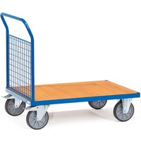 fetra® Plattformwagen mit Gitter-Stirnwand, Ladefläche BxT 500 x 850 mm von fetra®