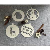 4Tlg. Set | Weihnachtsdeko Baumschmuck Christbaumschmuck Weihnachtsanhänger Metall 4Tlg. Set | Weihnachtsdeko Baumschmuck Christbaumschmuck Weihnachtsanhänger Metall von PlatzArtDesigns