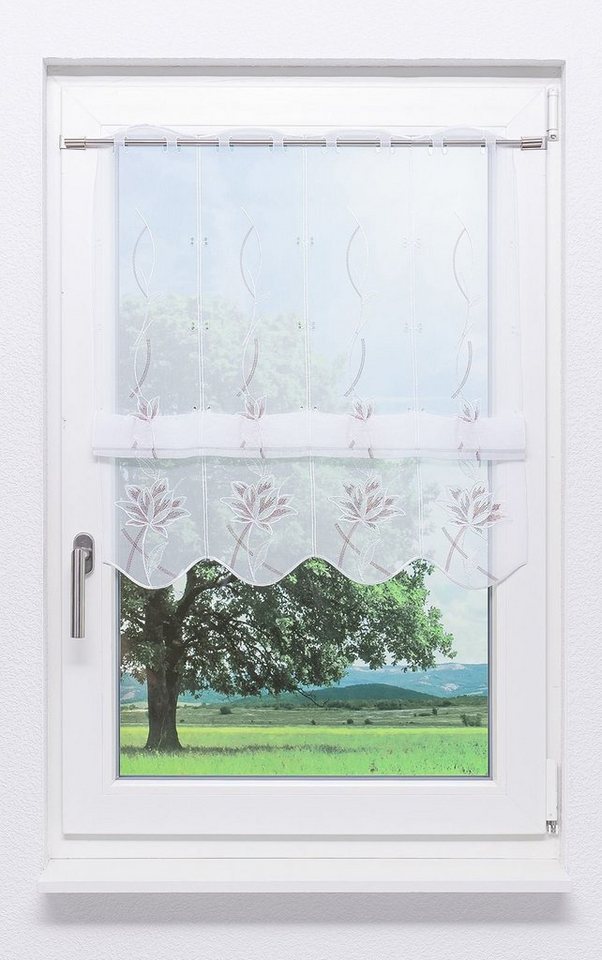 Panneaux Kelchblüten, Plauener Spitze®, (1 St), transparent, HxB 95x48cm von Plauener Spitze®