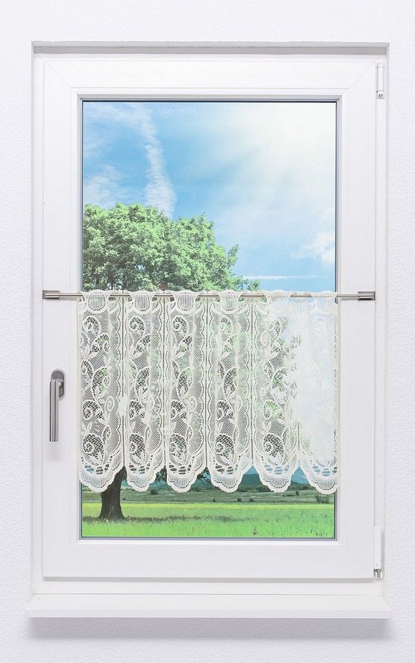 Scheibengardine Ranke, LYSEL®, (1 St), transparent, HxB 45x48cm von LYSEL®