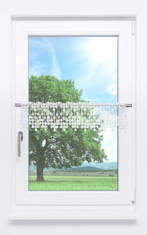 Scheibengardine Pearl, Plauener Spitze®, (1 St), transparent, HxB 18x40cm von Plauener Spitze®