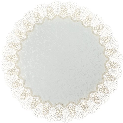 Plauener Spitze by Modespitze 4048E_14_70 Tischdecke Oslo E, Gre 70 cm, rund von Plauener Spitze