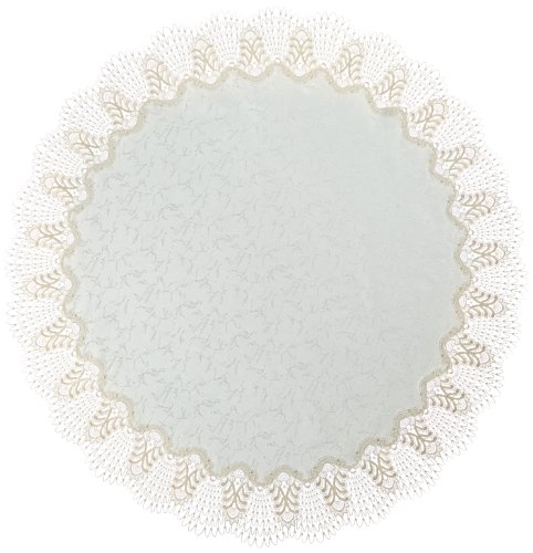 Plauener Spitze by Modespitze 4048E_14_90 Tischdecke Oslo E, Gre 90 cm, rund von Plauener Spitze
