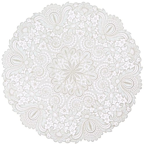 Plauener Spitze by Modespitze 67952 Design Plauen, Gre 60 cm rund, creme von Modespitze