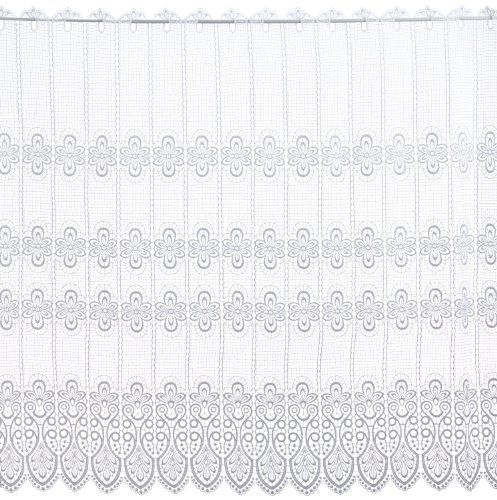 Plauener Spitze by Modespitze, Store Bistro Gardine Scheibengardine mit Stangendurchzug, hochwertige Stickerei, Höhe 112 cm, Breite 144 cm, Weiß Plauener Spitze by Modespitze, Store Bistro Gardine Scheibengardine mit Stangendurchzug, hochwertige Stickerei, Höhe 112 cm, Breite 144 cm, Weiß von Plauener Spitze