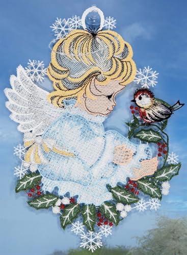 Plauener Spitze Fensterbild Weihnachten Fensterdekoration Engel Silber 27 cm Weihnachtsdekoration Fensterschmuck mit Saugnapf Plauener Spitze Fensterbild Weihnachten Fensterdekoration Engel Silber 27 cm Weihnachtsdekoration Fensterschmuck mit Saugnapf von Plauener Spitze
