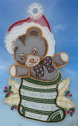 Plauener Spitze Fensterbild Weihnachten Teddy 27 cm Fensterdekoration Weihnachtsdekoration Fensterschmuck Kinderzimmer incl.Saugnapf Plauener Spitze Fensterbild Weihnachten Teddy 27 cm Fensterdekoration Weihnachtsdekoration Fensterschmuck Kinderzimmer incl.Saugnapf von Plauener Spitze