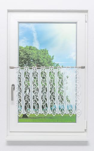 Plauener Spitze Scheibengardine Loop (Bx H) 105,3cm * 47cm weiß/Weiß von Plauener Spitze