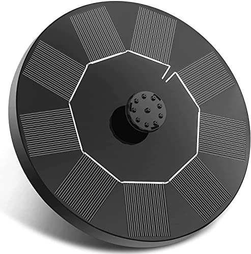 Solar Springbrunnen Teichpumpe für außen mit 6 Effekte Solar Wasserpumpe Solar schwimmender Fontäne Pumpe für Gartenteich Oder Vogel-Bad Fisch-Behälter 1W von BAONUOR