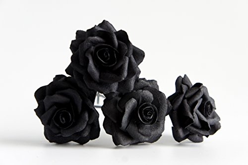 Schilfdiffusor 4 schwarze Rose Maulbeerpapier Blume 6cm für den Raumduft von Plawanature von Plawanature Scent
