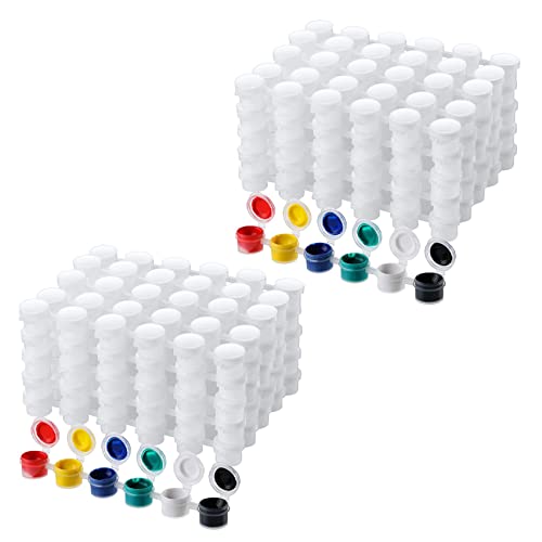 Plawee 100 Streifen Leere Farb Streifen Farb Topf TöPfe Klare Lagerung Farb BehäLter Mini Mal Becher Topf 3 Ml / 0,1 Oz von Plawee