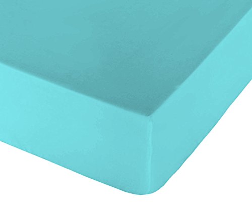 Play Basic Collection Glatte Spannbetttuch für Bett-200 aquamarin von Play Basic Collection