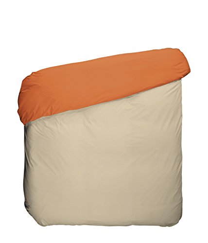 Play Basic Collection Bettbezug, aus Polycotton, Orange Khaki und Leinen, 220 x 150 x 3 cm von Play Basic Collection