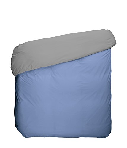 Play Basic Collection Bettbezug, aus Polycotton, grau und blau, 150 x 220 x 3 cm von Play Basic Collection