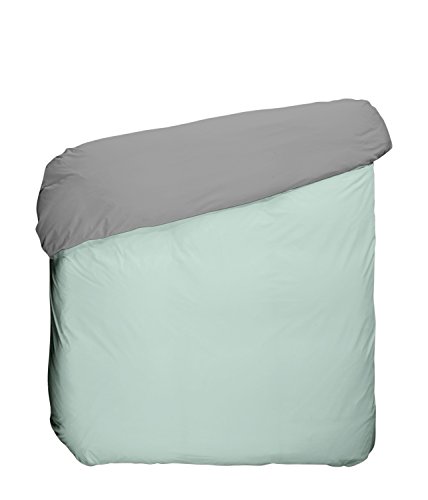 Play Basic Collection Bettbezug, aus Polycotton, grau und grün Eiszeit, 220 x 250 x 3 cm von Play Basic Collection