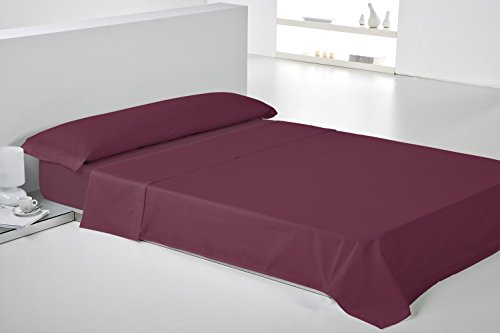 Play Basic Collection Lisa Bettwäsche, Baumwolle/Polyester, Bordeaux, 270 x 180 x 3 cm, 3 Stück von Play Basic Collection