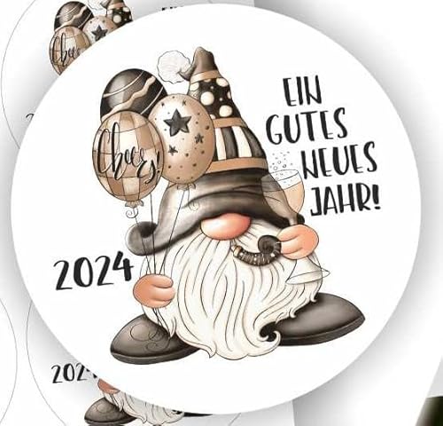 12 Aufkleber Sektflasche Ein gutes neues Jahr 2026 Geschenk Gnom Wichtel Piccolo Silvester Sekt 12 Aufkleber Sektflasche Ein gutes neues Jahr 2026 Geschenk Gnom Wichtel Piccolo Silvester Sekt von Play-Too